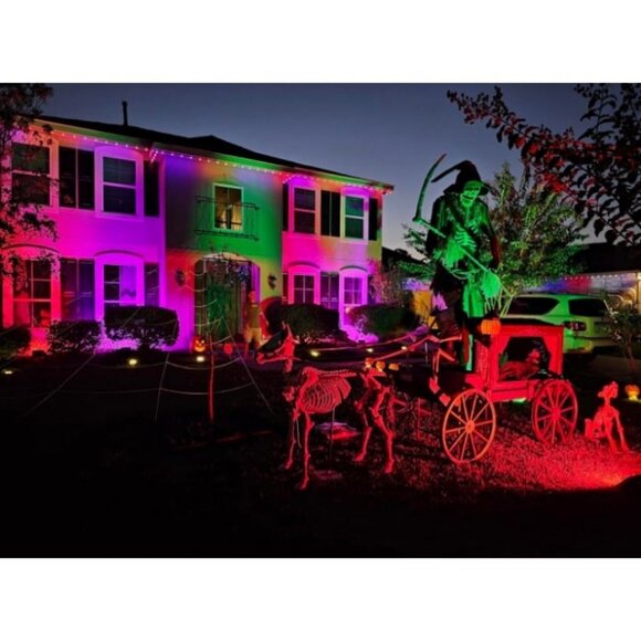 LED Flood Light Outdoor 800W Equivalent Bluetooth Smart Color Change Landscape - Picture 1 of 2